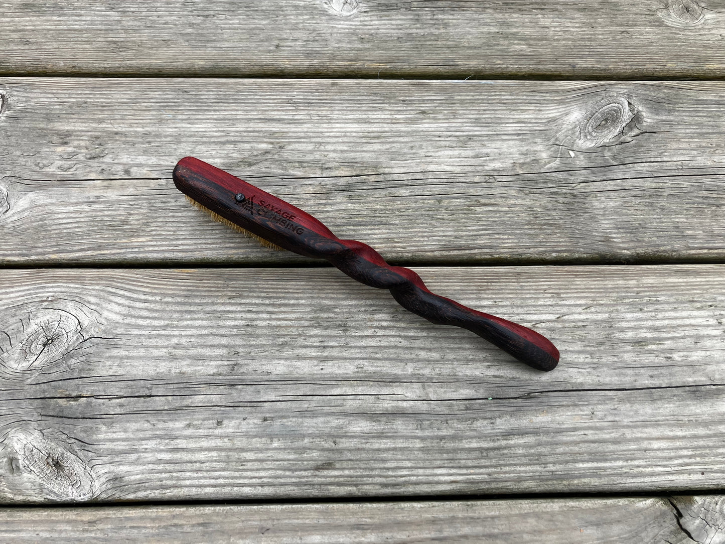 Ents climbing brush with replaceable bristles -Size S Padauk. Wenge wood