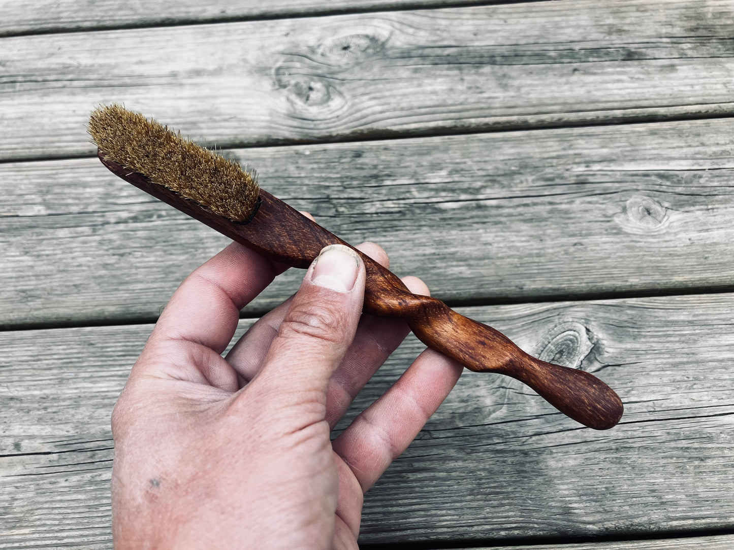 Ents climbing brush with replaceable bristles -Size S Iroko