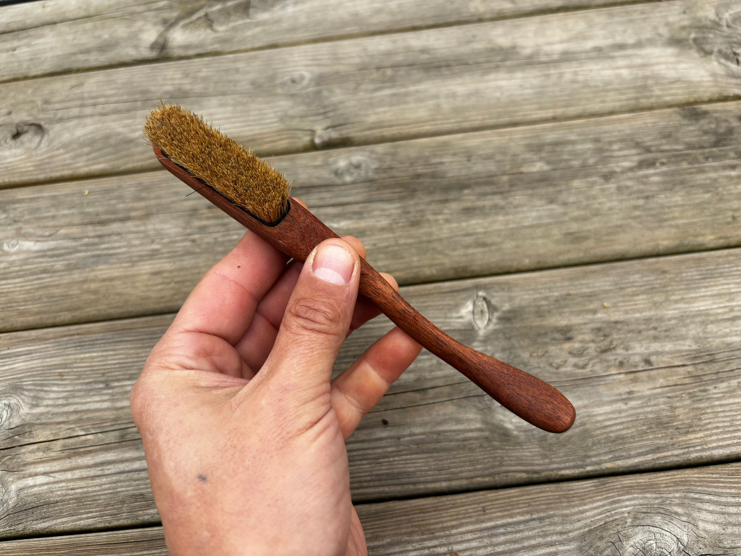 Ents climbing brush with replaceable bristles -Size S Mahogany