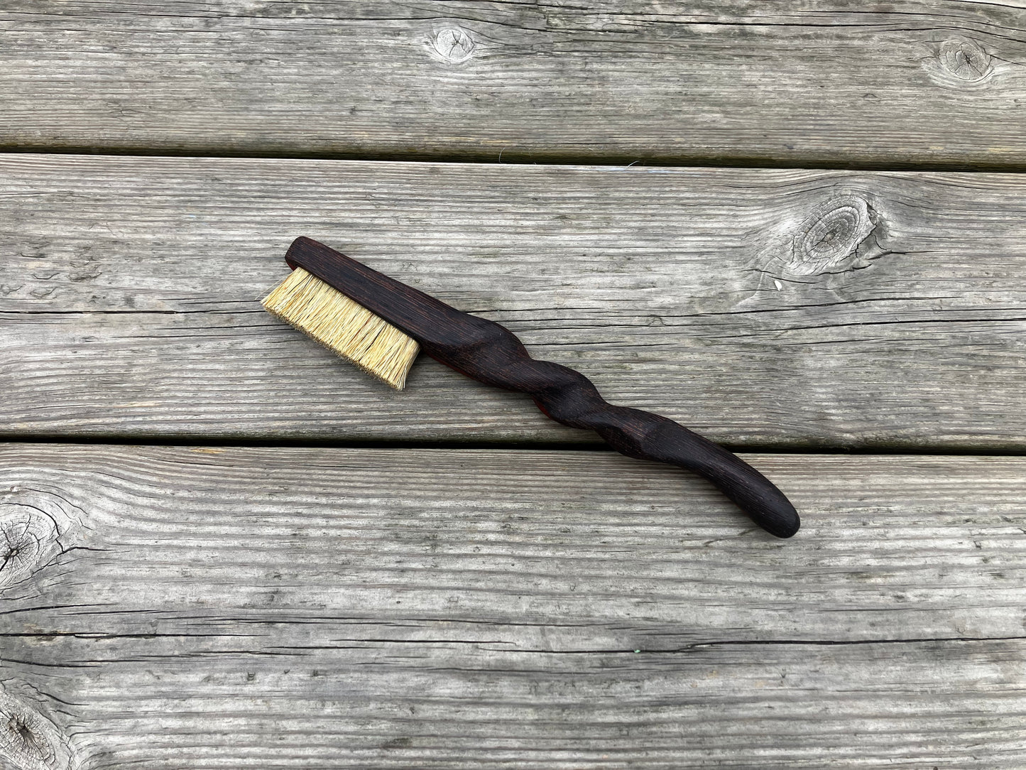 Ents climbing brush with replaceable bristles -Size S Padauk. Wenge wood