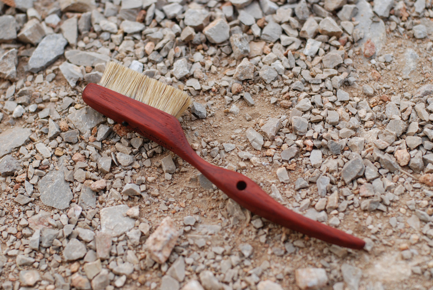 Dragon tooth (padauk wood) climbing brush with replaceable natural boar hair - Size S