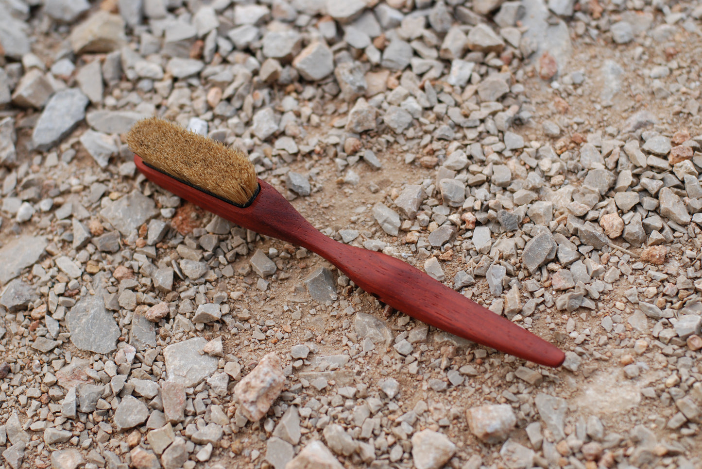 Dragon tooth (padauk wood) climbing brush with replaceable natural boar hair - Size S
