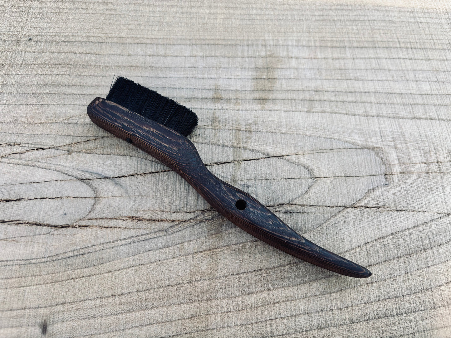 Dragon tooth climbing brush with replaceable natural boar hair-Size S Wenge