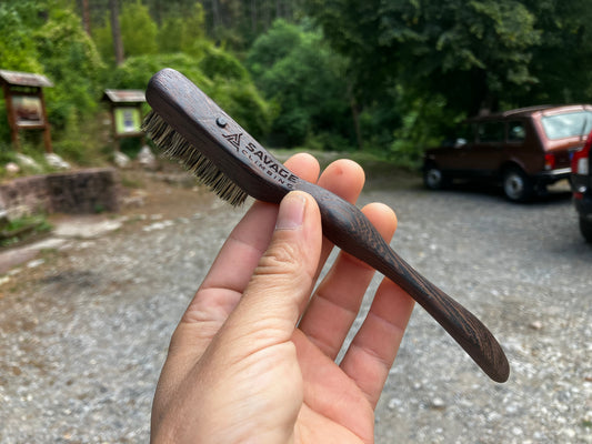 Ammonite climbing brush with replaceable hair-Size S (wenge wood)