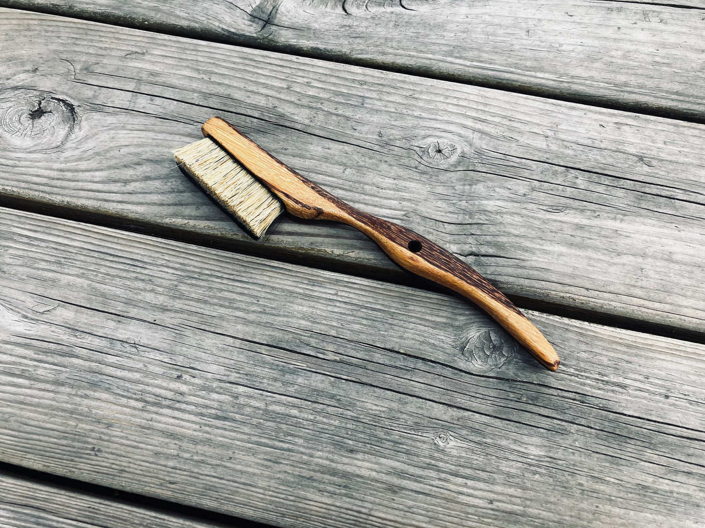 Dragon tooth Domino  climbing brush with replaceable bristles -Size S (wenge wood, marble wood)