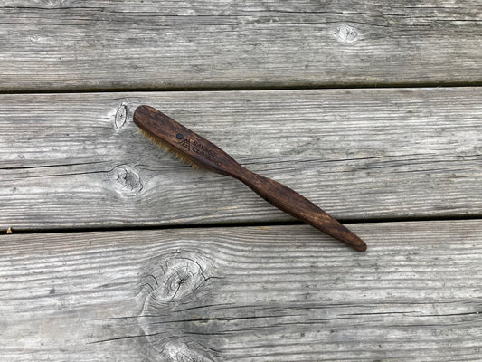 Dragon tooth climbing brush with replaceable natural boar hair-Size S Ovangkol