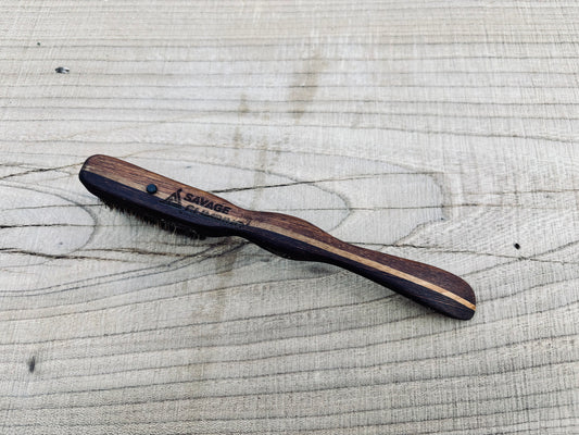 Shinobi climbing brush with replaceable hair-Size S Wenge Iroko Walnut