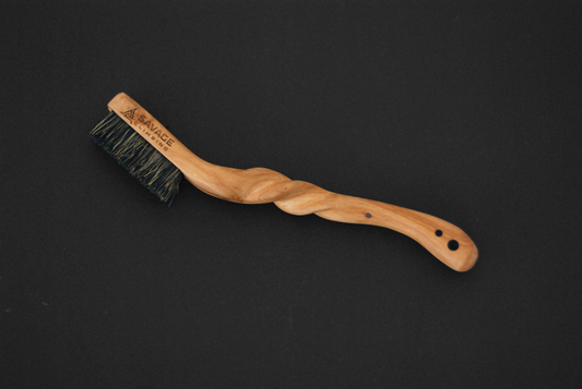 Wind brush (cherry tree) with replaceable  boar hair Size S