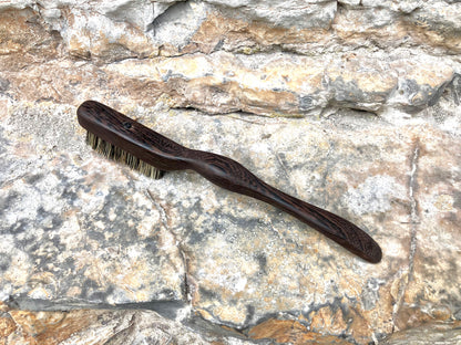 Ammonite climbing brush with replaceable hair-Size S (wenge wood)