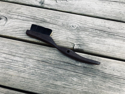 Dragon tooth Domino  climbing brush with replaceable bristles -Size S (wenge wood, marble wood)