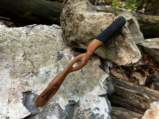 Wind dual texture brush with natural boar hair(cherry tree)