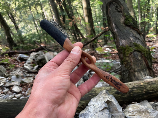 Wind dual texture brush with natural boar hair(cherry tree)