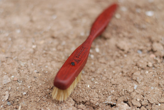 Dragon tooth (padauk wood) climbing brush with replaceable natural boar hair - Size S