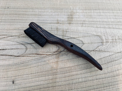 Dragon tooth climbing brush with replaceable natural boar hair-Size S Wenge