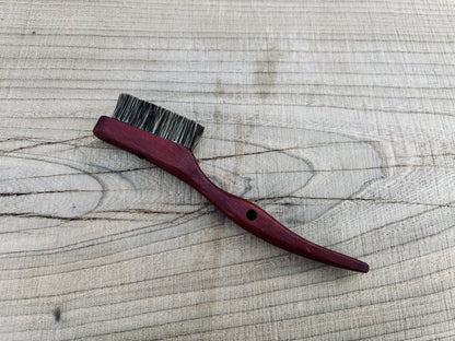 Dragon tooth climbing brush with replaceable natural boar hair-Size S African rosewood
